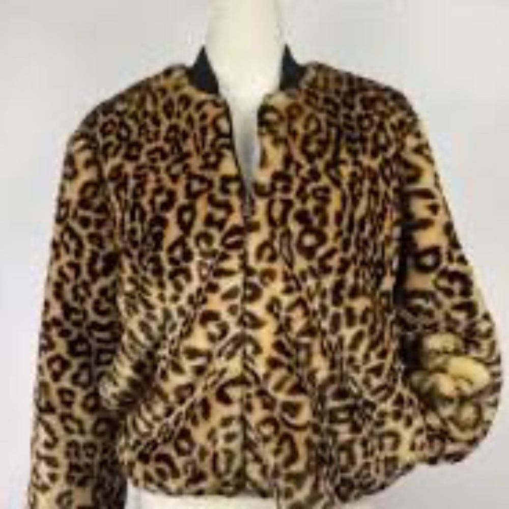 Splendid Faux Fur Animal Print Jacket